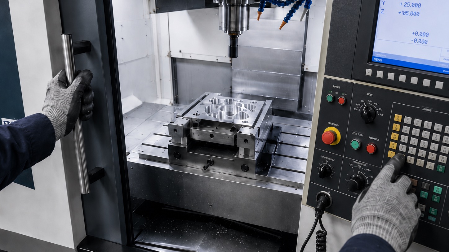 CNC 銑床加工與機台操作現場